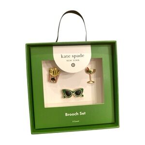 Kate Spade x Target 3pk Mixed Novelty. Pin Brooch Set - NEW